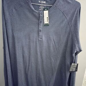 A.L.C. Blue Striped Men's Button Down Shirt